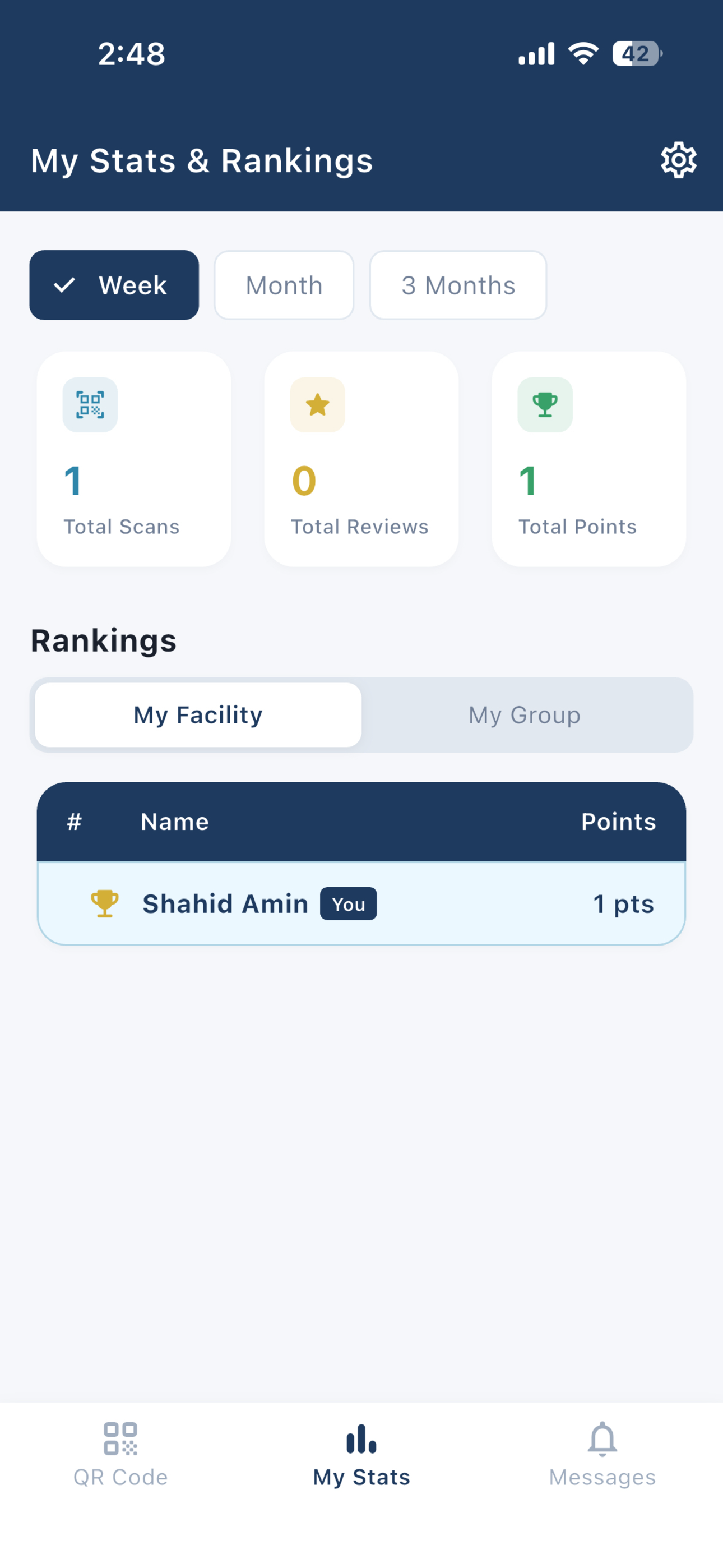 Stats App Screen